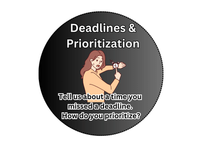 Dealing with deadlines and prioritization 
